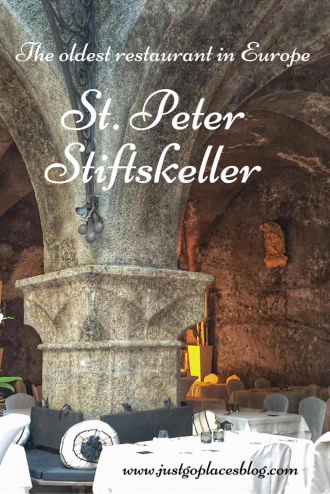 St. Peter Stiftskeller in the old town of Austria, the oldest restaurant in Europe